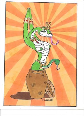 Snake Charming Crowell original artwork