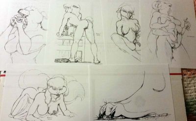 6 Robert Newell original sketches